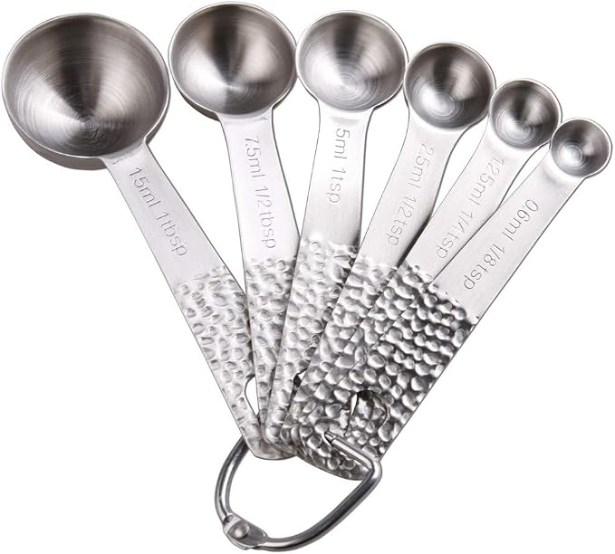 Stainless Steel Measuring Cups and Spoons Set - 5 Cups and 6 Spoons