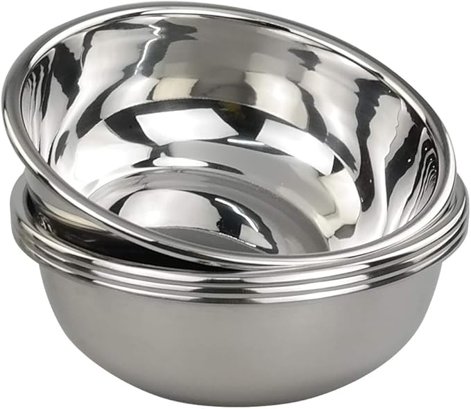 18/10 Stainless Steel Nesting Mixing Bowls for Meal Prep, Set of 4 | Nesting, For Mixing, Serving, Baking
