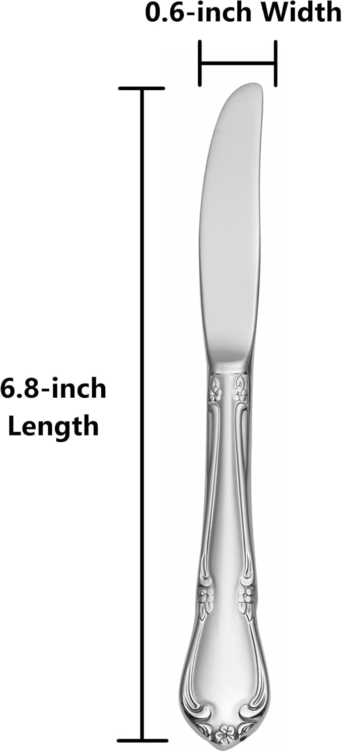 Oneida Chateau 3-Piece Child Flatware Set for 1, Toddler Silverware | mirror finish, dishwasher safe | includes kids fork, spoon, and knife | toddler utensils | cutlery set for children