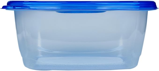 Glad GladWare Deep Dish Food Storage Containers, 64 Oz, 3 Count, 6-Pack | Lock-tight seal for soups, salads, and meal prep in a large rectangle format; microwave and dishwasher safe