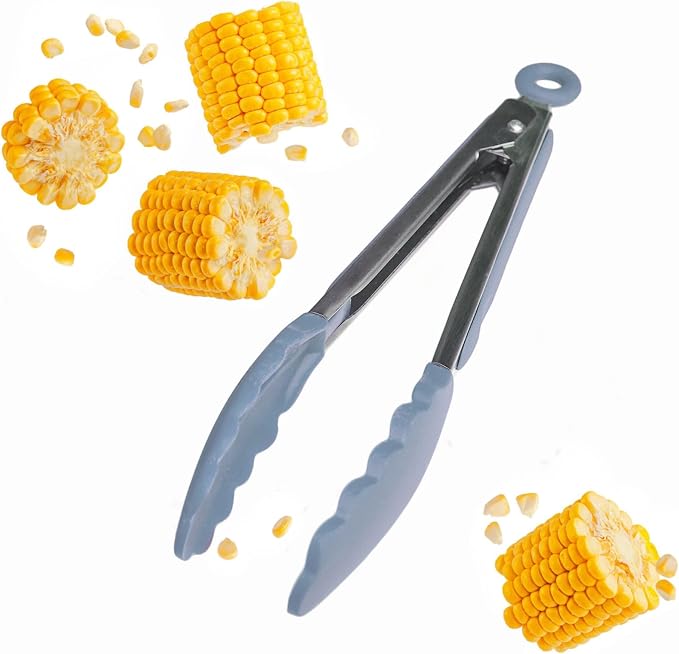 Starpack Get a Grip Silicone Kitchen Tongs (9 Inch) - LFGB Non Toxic, 600°F Heat Resistant, BPA-Free - Heavy-Duty Stainless Steel, Locking - Dishwasher Safe for Nonstick Cookware