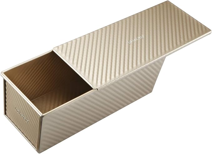 Monfish Large Loaf Pan w Lid Pullman Bread Pan Aluminized Steel