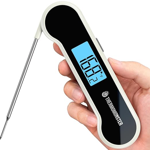 0.5 Sec Instant Read Meat Thermometer Digital with ±0.5℉ Precision, White | Food Thermometer for Cooking Kitchen Gadgets, Oven Grill Candy BBQ Essentials Accessories, Gifts for Him Dad Men Birthday