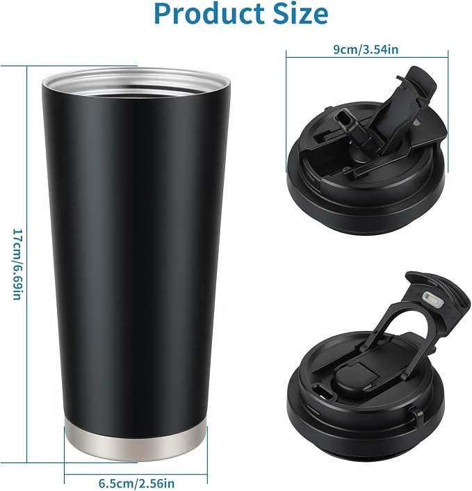 Stainless steel insulated Tumbler Portable leak-proof coffee mug 18oz sports water Bottle suitable for car cup holder BPA-free insulated water bottle for sports，school，travel，Colorful white