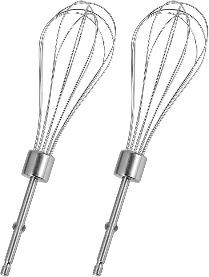 Hand Mixer Whisk Attachment Replacement Hamilton Beach Hand Mixer Attachments 62682RZ 62692 62695V 64699 62632R 62630R 62633R,Stainless Steel Hamilton Beach Hand Mixer Beater Parts - 2 Pack
