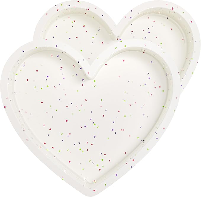 10 Inch Heart Shaped Cake Pans Silicone for Baking, 2 Pcs | Nonstick, Easy to Clean, BPA-free, Heat Resistant up to 446℉, Large, Durable