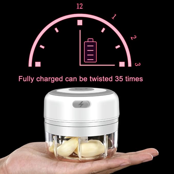 Electric Mini Garlic Chopper, 100ML Food Chopper Garlic Mincer USB | Vegetable Chopper, Onion Chopper, Portable Small Food Processor for Garlic, Ginger, Chili, Vegetables