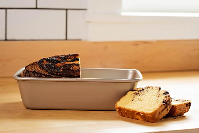 David Burke 9" Loaf Pan – Commercial Grade Heavy Gauge Steel, Dishwasher Safe, PFTE & PFOA Free, Oven Safe – Bronze