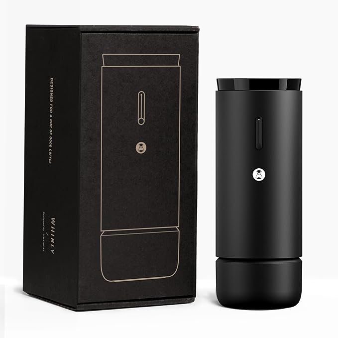 TIMEMORE Burr Coffee Grinder, Portable Electric Grinder with Metal Body, 30 Precise Settings for Espresso to French Press, Low Noise Design, Auto Stop & Clog Protection for Home & Outdoor Use (Black)