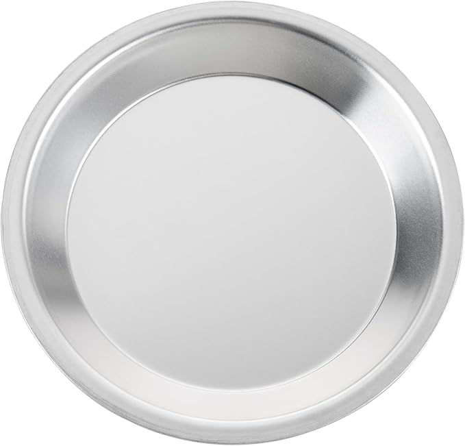 Restaurantware Aluminum Pie Pan 72 Count 9 Inch Round 1.25 Inch Deep Oven-Friendly Pie Tin, Lightweight Baking Pan, Silver Plate for Quiche, Fruit Pies, Home And Commercial Kitchens