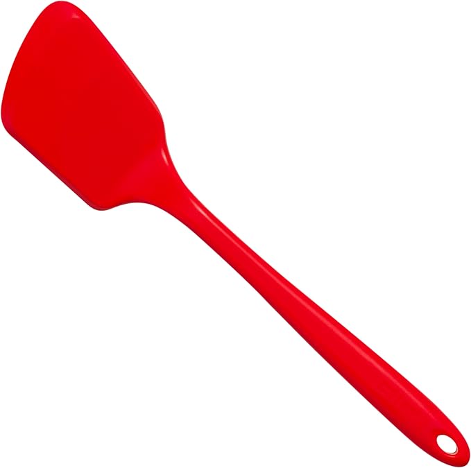 GIR: Get It Right Cooking Spatula Turner - Rubber Spatula - Seamless Silicone Nonstick Flipper - Heat-Resistant Cooking Utensil, Ultimate Turner - 13IN - Red
