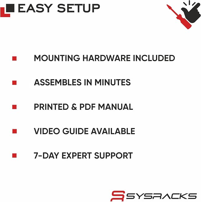 Sysracks 22U Server Rack Cabinet, 39" Deep, Glass Door, 19-Inch | 4-fan thermostat cooling, 8-outlet PDU, shelf, casters, cable entry brushes