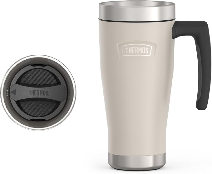 THERMOS ICON SERIES, Stainless Steel Mug, Sandstone, 16 oz | BPA Free Material