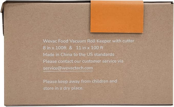 Wevac Vacuum Sealer Bags for Food, 8"x100' & 11"x100' Rolls with Cutter Box | BPA free, Commercial Grade, Heavy Duty, Freezer Safe, Sous Vide, Meal Prep, Meat & fish, Compatible with FoodSaver Sealers