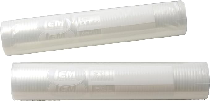 LEM Products MaxVac Vacuum Sealer Bag Roll, 11" x 16', 2 Count | Make Custom Sized Bags for Food Storage, Puncture Resistant, Compatible with Major Vacuum Sealer Brands