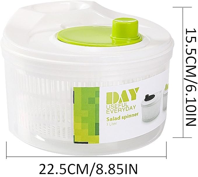 Salad Spinner, Vegetable Washer Dryer Drainer Strainer, Lettuce And Produce Dryer With Bowl, Colander And Built In Draining System For Fresh, Crisp,Salad And Produce