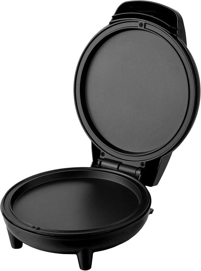 Courant Griddle/Mini Oven Compact Griddle 7-inch Personal Griddle/Pizza Maker Black