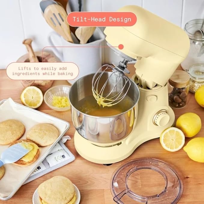Wonderful Kitchen Stand Mixer 3.5 Qt Bowl, 12 Speeds Tilt-Head, Dough Hook Flat Beater Whisk for Baking Tasks Metal Build for Baking (ButterCream)
