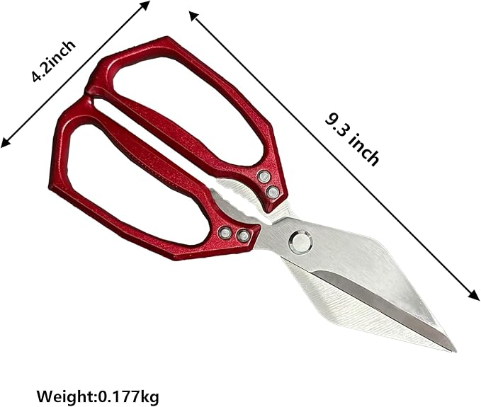 Heavy Duty Kitchen Scissors for Food Thickened Stainless Steel Kitchen Shears, Ultra Sharp Multipurpose Cooking Scissors for Cutting Poultry Bones, Fish, Vegetables, Meat Scissors Heavy Duty(Red)