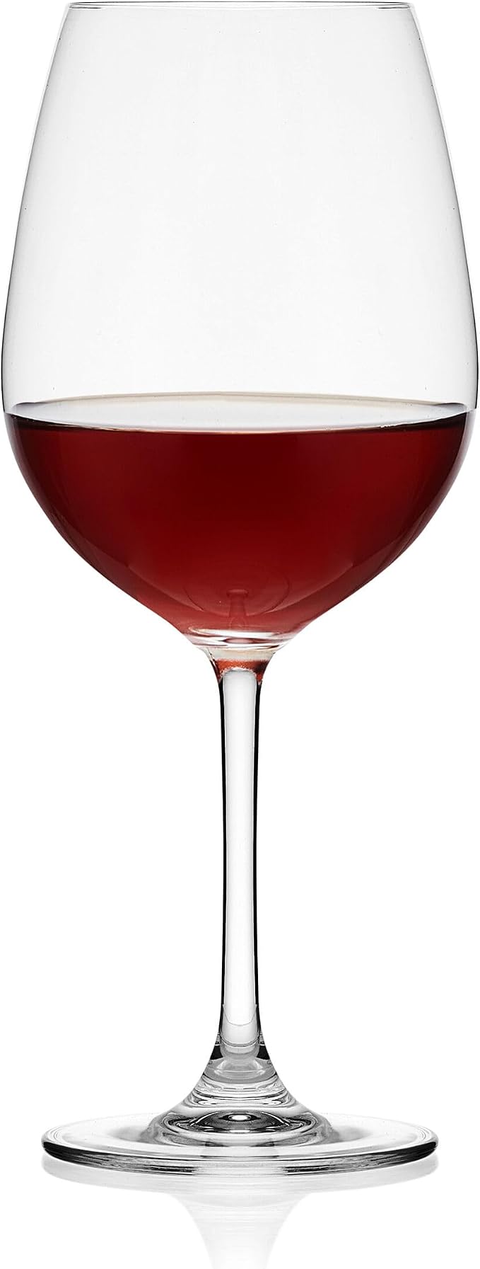 Mikasa Lana Bordeaux Red Wine Glasses, Set of 4, 22 Ounce, Clear
