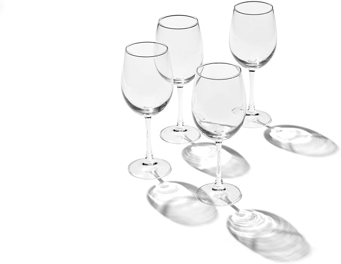 Oneida 5 O'Clock All-Purpose Wine Glasses, 16oz, Set of 4 | dishwasher safe | 9 inch height | everyday hosting gift | 16oz, gift for women, drinking glasses set