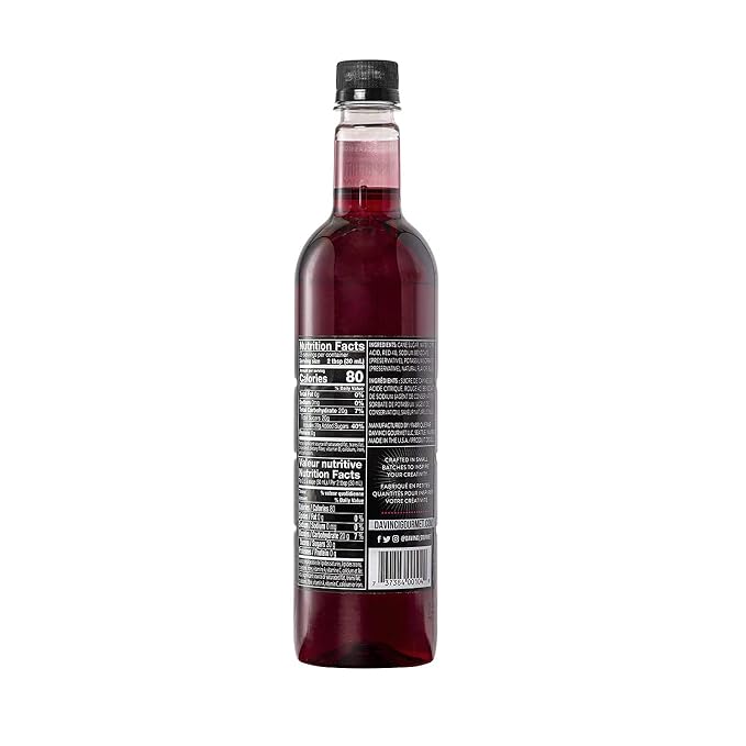 DaVinci Gourmet Classic Raspberry Syrup, Keto-friendly, 25.4 Fluid Ounces (Pack of 4)