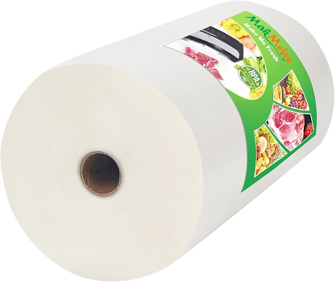 MakMeFre 1Pack Vacuum Sealer Bags Rolls 8"x150' for Food Storage | BPA Free Food Grade,Commercial Grade,Customized Size,Heavy Duty Food Sealer Bags Rolls,Great for Sous Vide Vacuum Sealer