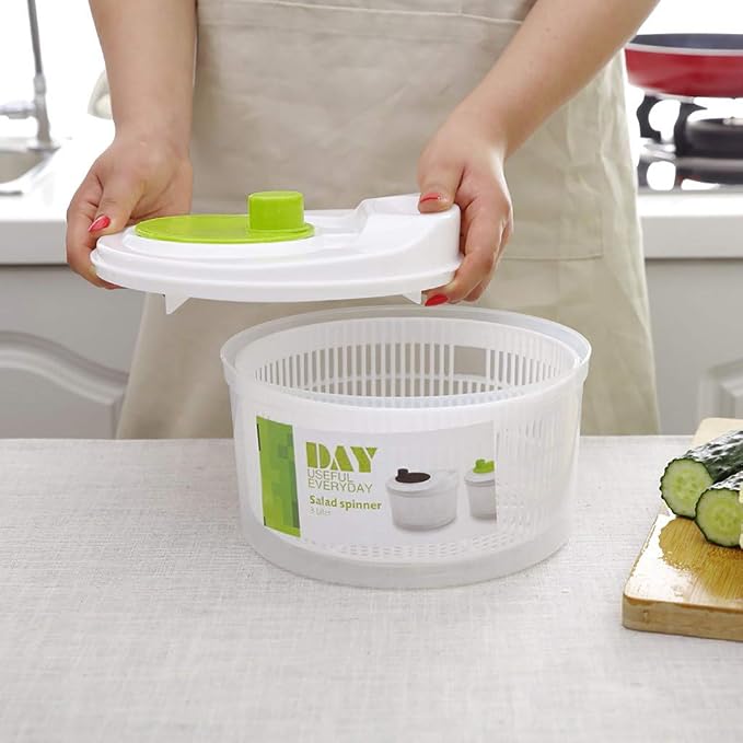 Large Manual Vegetables Washer Dryer Fruit and Vegetable Washing Machine | Safe Quick Fruit Washing Bowl with Strainer for Kitchen Gadgets Gifts for Men Women