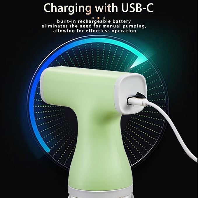 2-in-1 Electric Oil Sprayer Dispenser Automatic Olive Oil Misting Spray Stream Jet 9oz/260ml Glass Bottle for Cooking, Salad, Air Frying, Baking, BBQ, Built-in Rechargeable Battery (White)