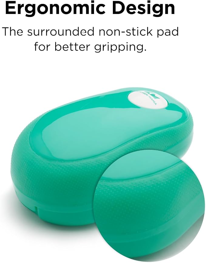 Kitchen Mama One Touch Electric Can Opener, Teal | Opens with One Button Press, Auto-Stop, Smooth Edge, Cordless, Battery Operated