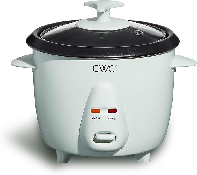 COOK WITH COLOR 6 Cup Rice Cooker 300W - Effortless Cooking and Perfectly, Cooks 3 Cups of Raw Rice for 6 Cups of Cooked Rice, Sage