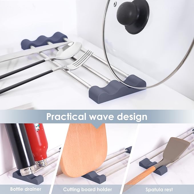 Tomorotec Adjustable Over-The-Sink Kitchen Rack, BPA-Free, Deep Gray | Holds 16.5 Lbs; For Dishcloths, Sponges, and Brushes - Heat-Resistant Stainless Steel with Slim, Expandable Design
