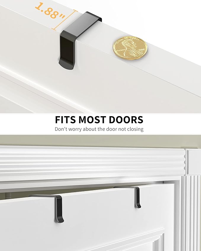 Moforoco 6-Tier Over The Door Pantry Organizer, Pantry Organization and Storage, Black Hanging Basket Cabinet Door Wall Spice Rack Shelves, Home & Kitchen Laundry Room Bathroom Essentials accessories