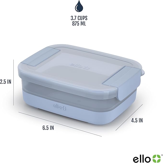 Ello 3.7 Cup Plastic Meal Prep Containers, 10 Pc, 5 Pack, Melon | Set of 5 leakproof BPA-free plastic meal prep containers. Microwave & dishwasher safe. Ideal for food storage & leftovers
