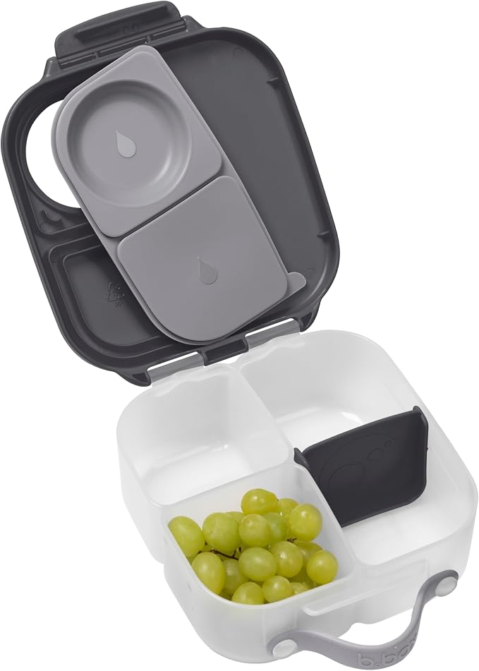 b.box Mini Lunch Box, Snack Containers for Kids, Lunch Box Kids, 4.25 Cup | Bento Box for Kids, Sanck Box, Lunch Containers, Leak Proof, Dishwasher Safe, BPA Free, PFAS Free, Ages 3+ — Graphite