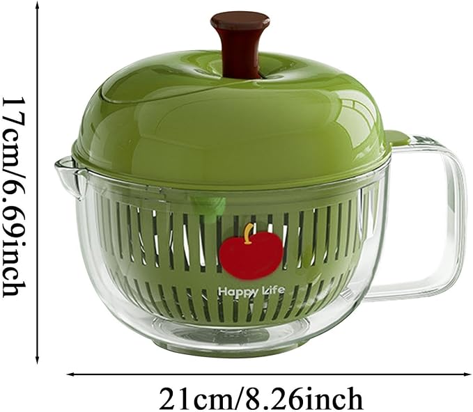 Salad Spinner, Salad Washer And Spinner, Fruit And Vegetable Washer & Dryer, Lettuce Spinners With Vegetable Washing Basket, Fruit Washing Bowl, Easy-Clean Kitchen Gadget For Greens