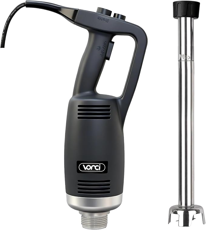 VONCI 750W Commercial Immersion Blender, Extra Heavy Duty Hand Blender with Variable Speed 8000-19000RPM, Handheld Stick Mixer with 20" SUS 304 Shaft, Commercial Emulsifier for Restaurant Kitchen.