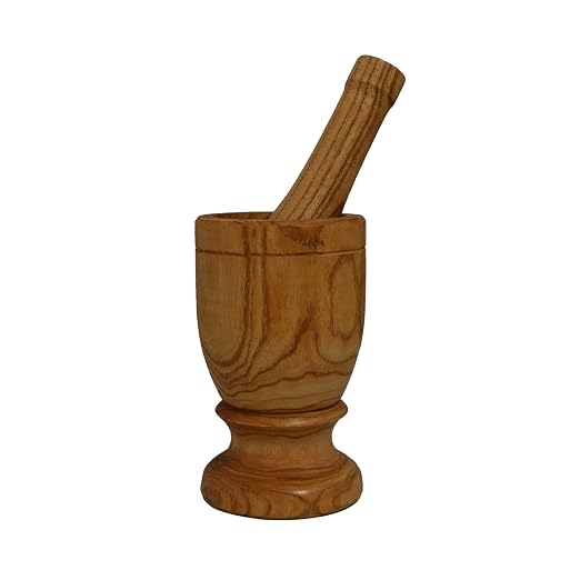 IMUSA USA LIS-005W Jumbo Mortar with Pestle, Wood | Versatile for Garlic and More