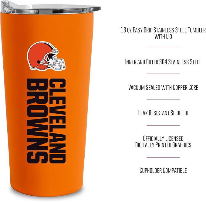 Rico Industries NFL Football Soft Touch, Easy Grip Tumbler