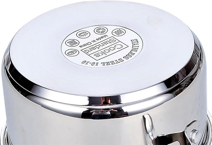 Cooks Standard 7 Quart Stock Pot, Stainless Steel Cooking Pot with Lid | Induction compatible, oven safe and dishwasher safe stock pot with lid for soups, stews, pasta and family-size meals