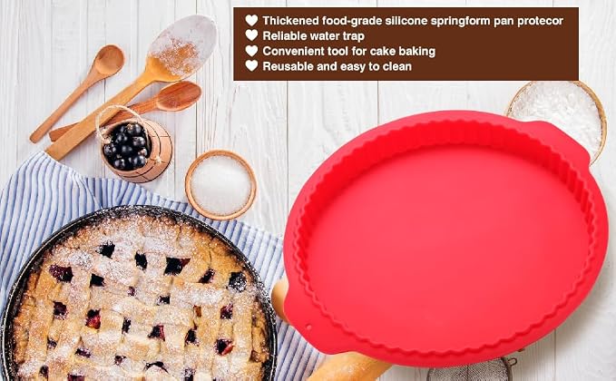 4-7-9-10 Inch Non-stick Springform Cheesecake Pan Set of 4 | Food Grade, FDA Food Contact Safe, Non-Stick, Dishwasher Safe, Removable Bottom, Comes with Silicone Base Protector