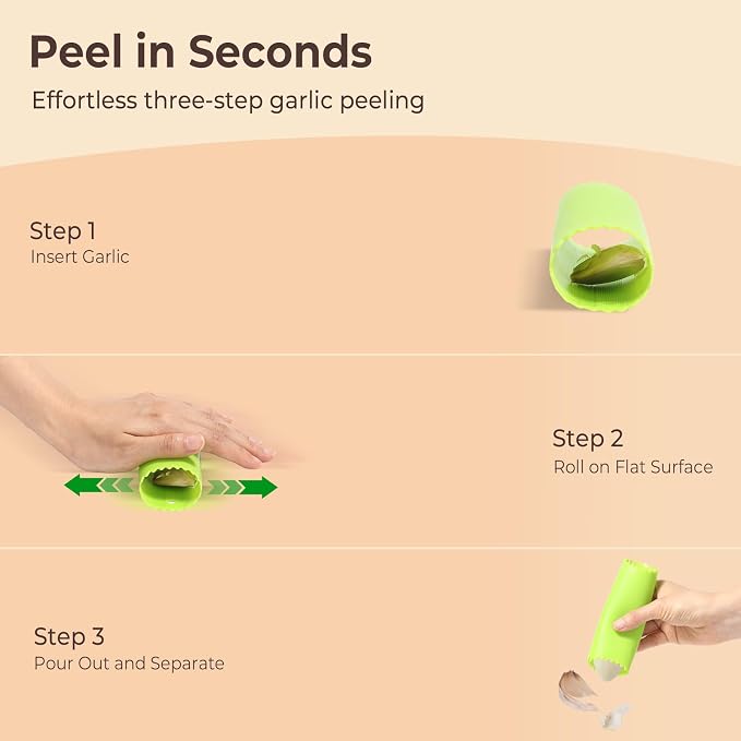 Garlic Press Rocker, Stainless Steel with Triangular Holes | Effortless Squeeze for Weak Hands,Easy to Clean,Medium Size for Daily Home Cooking