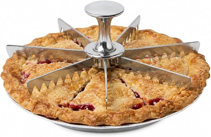 Mrs. Anderson’s Baking Pie Marker, Guideline, and Portion Divider, 8 Slice,Silver