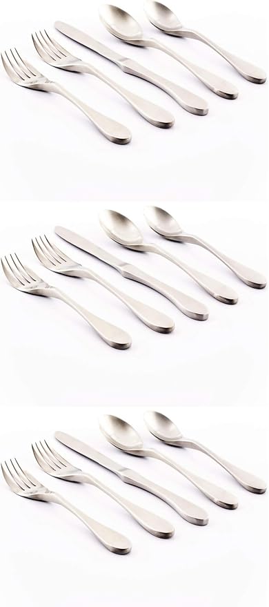 Knork Matte Flatware, Silver (Pack of 60)