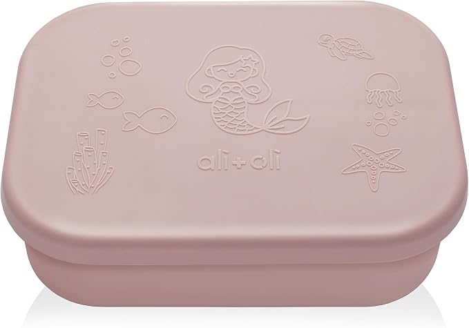 Ali+Oli Silicone Bento Box for Kids, Baby Lunch Box, BPA-Free, Spill-Proof | Daycare, Preschool, Food separation, Portion control, Snack storage, Travel-friendly, Easy cleaning, Toddlers