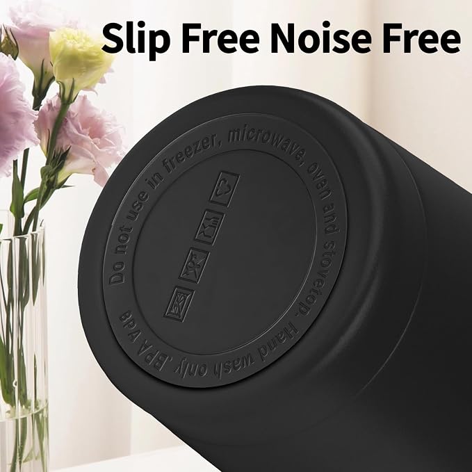MEZMUT 20oz Insulated Tumbler Cup Travel Coffee Mug with Lid(Black,4 Pack) | Stainless Steel Double Wall Vacuum Spill Proof Metal Tumbler Bulk with Lid and Straw, Hot or Iced Coffee Cup for Man Women