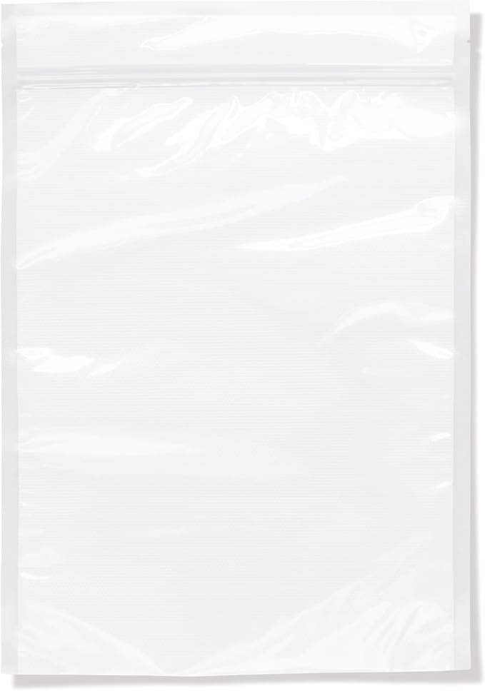 Weston Vacuum Sealer Bags, 2 Ply 3mm Thick, for NutriFresh, FoodSaver & Other Heat-Seal Systems, for Meal Prep and Sous Vide, BPA Free, 11" x 16" (Gallon), 50 count with Resealable Zipper, Clear
