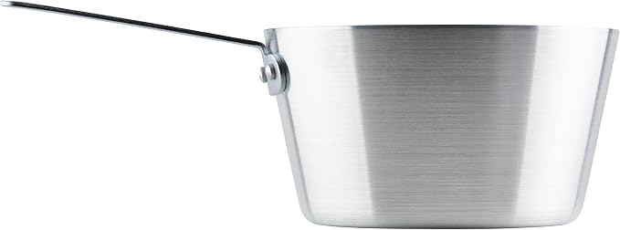 Winco 5 qt Aluminum Heavy-Duty Sauce Pan | Tapered sides, Heavy-duty, Riveted handle, Hanging hole, Great for Cooking and Food Preparation