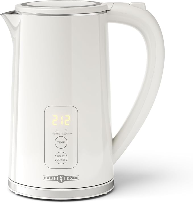 Electric Kettle Temperature Control, 1.7L Large Electric Tea Kettle, 4H Keep Warm Hot Water Boiler with 6 Presets, LED Screen Electric Kettles for Boiling Water, Boil-Dry Protection