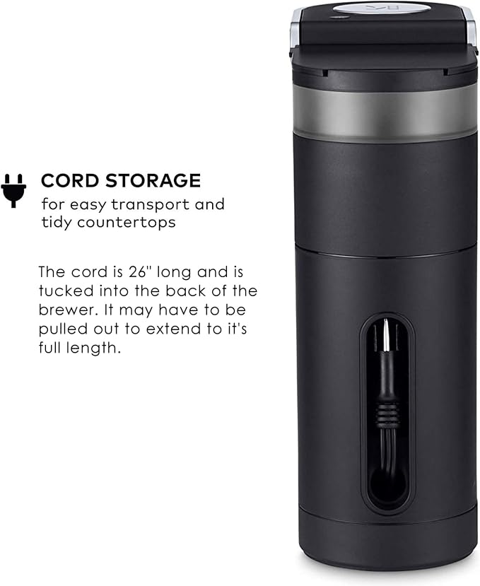 Keurig K-Mini Single Serve K-Cup Pod Coffee Maker, 6 to 12oz Brew size, with Cord Storage, Perfect for Small Spaces, Black | Cord Storage, Small Spaces